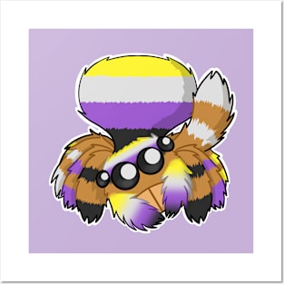NonBinary Peacock Spider Posters and Art